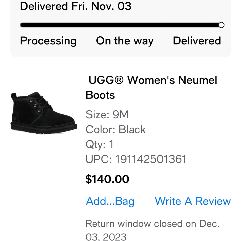 UGG Neumel Boots in Black- women’s size 9